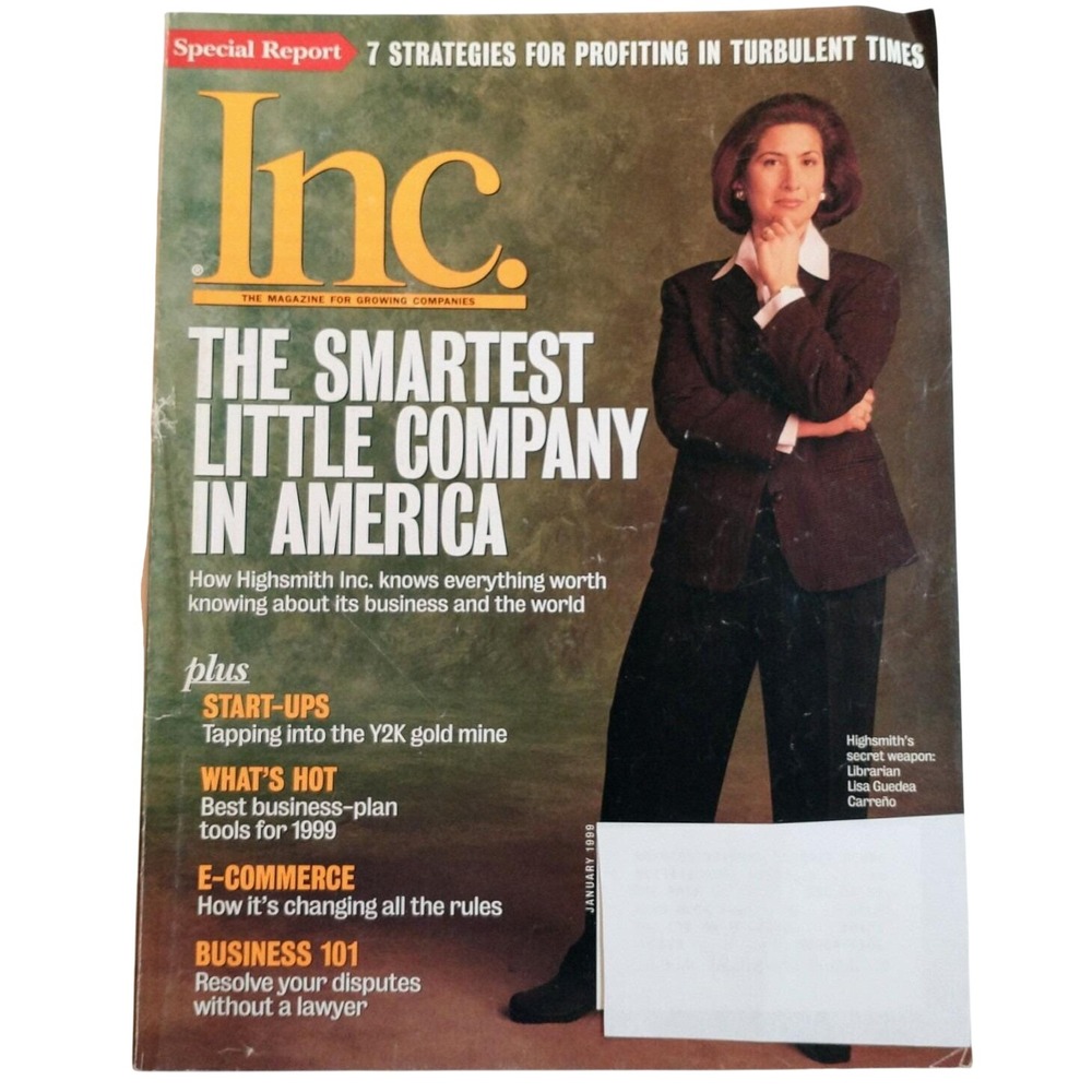 Inc Magazine Jan 1999 Smartest Little Company Highsmith Inc Y2K Vintage Business